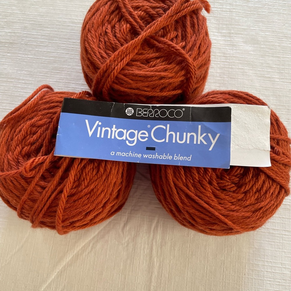 Berroco Vintage Chunky Yarn - Rich Orange. Color Tang